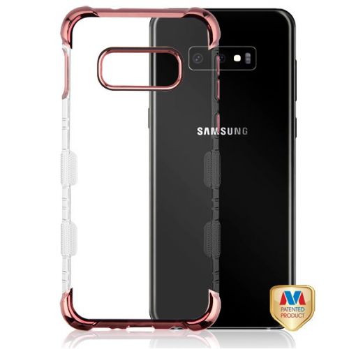 Samsung Galaxy s10e Case, Rose Gold Plating TUFF Klarity Lux TPU Case Cover