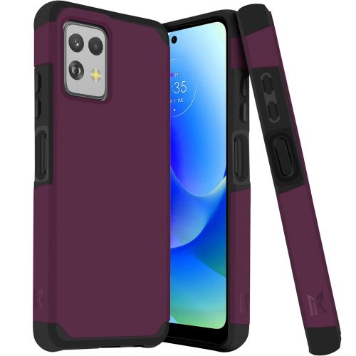 Motorola G POWER 5G (2023) Tough Strong MetKase Hybrid (Magnet Mount Friendly) Case Cover - Dark Purple