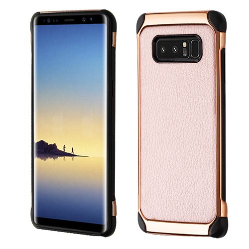 Samsung Galaxy Note 8 Case, Rose Gold Lychee GrainRose Gold Astronoot Case Cover