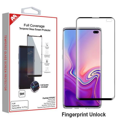 Samsung Galaxy S10 Plus Screen Protector, Full Coverage Tempered Glass Screen Protector/Black