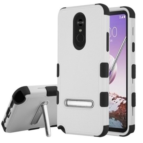 LG Stylo 5 Case, Gray/Black TUFF Case (with Magnetic Metal Stand) Military-Grade