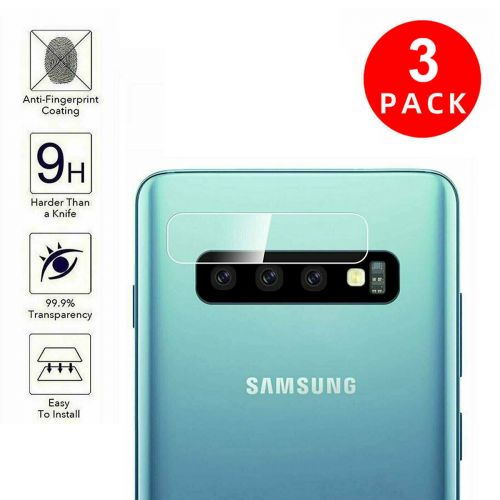Samsung Galaxy S10 Plus - [3-Pack] Camera Lens Cover Rear Tempered Glass Screen Protector Clear