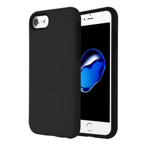 Apple iPhone SE 2022 Case, Rubberized Black/Black Fuse Hybrid Case Cover