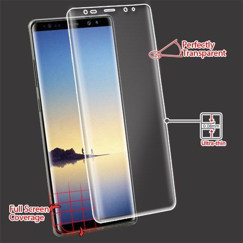 Samsung Galaxy Note 8 Screen Protector, Screen Protector Curved Coverage