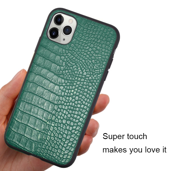 Apple IPhone 11 Pro Max Green Crocodile Skin Executive Case Cover For