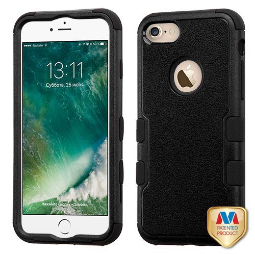 Apple iPhone 8 Case, Natural Black TUFF Hybrid Case Cover