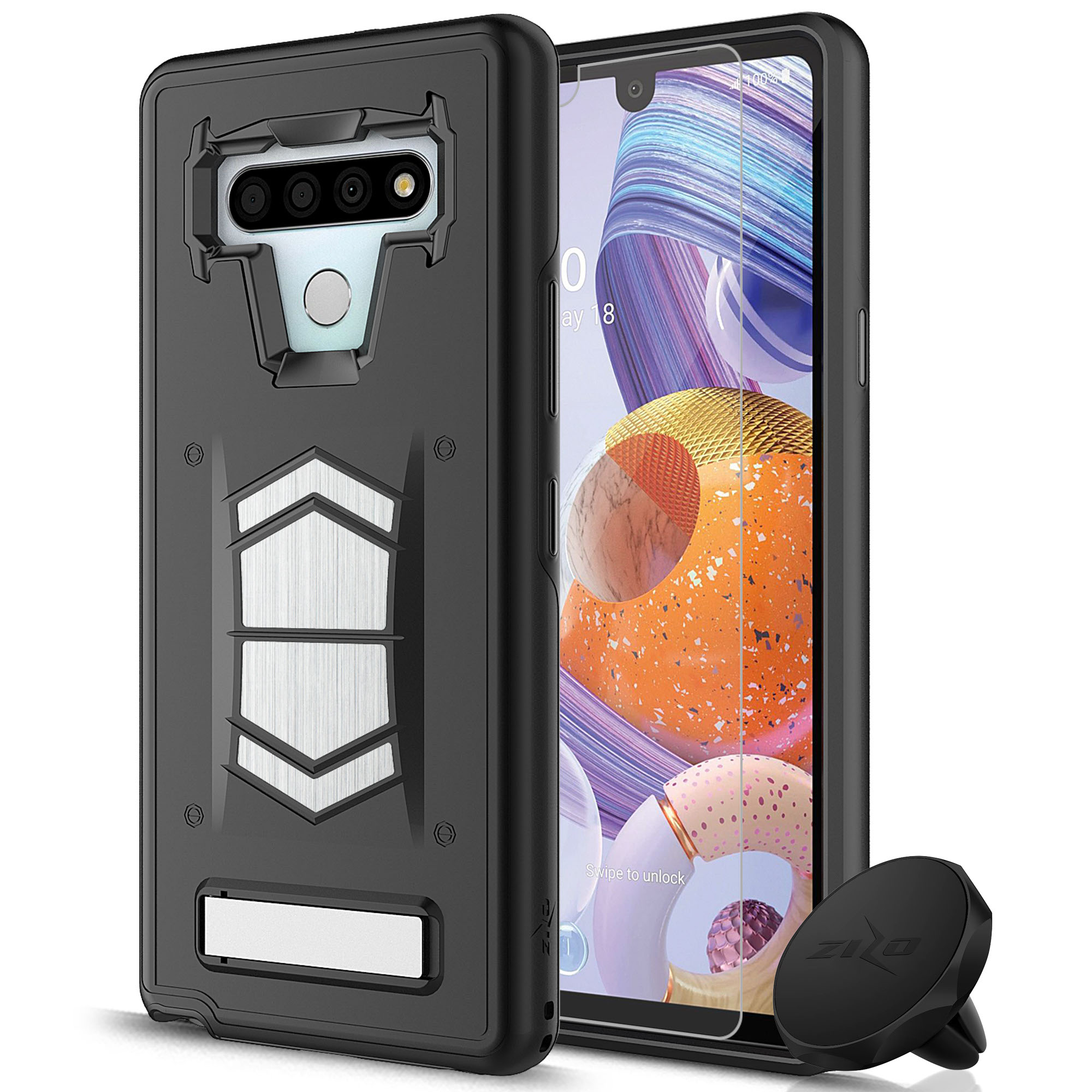 LG Stylo 6 Case ELECTRO Case Black CellPhoneCases