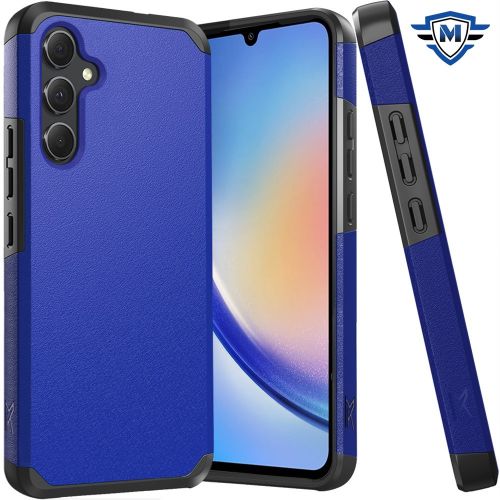 Samsung A35 5g METKASE (Original Series) Tough Strong Shockproof Hybrid in Slide-Out Package - Classic Blue