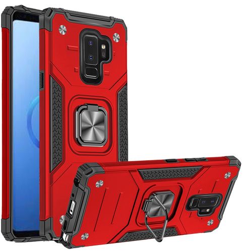 Samsung Galaxy S9 Robust Magnetic Kickstand Hybrid Case Cover - Red