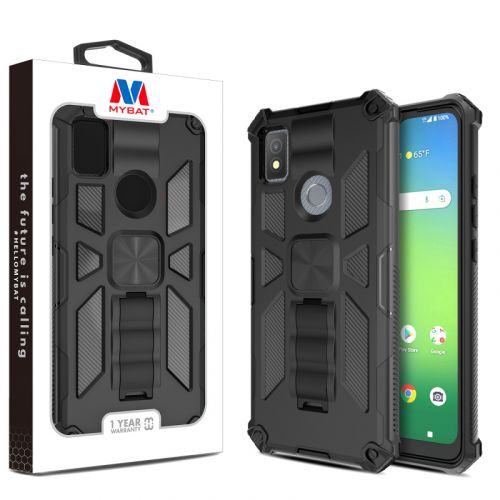 Cricket Icon 4 MyBat Sturdy Hybrid Case Cover (with Stand)   - Black / Black