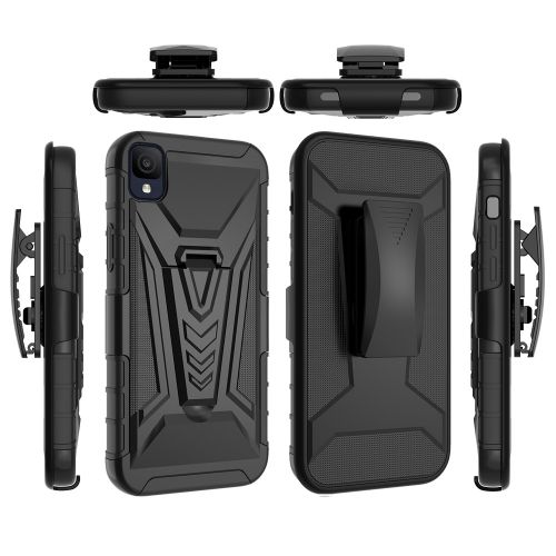 TCL ION Z 3in1 Combo Kickstand Holster Cover Case - Black