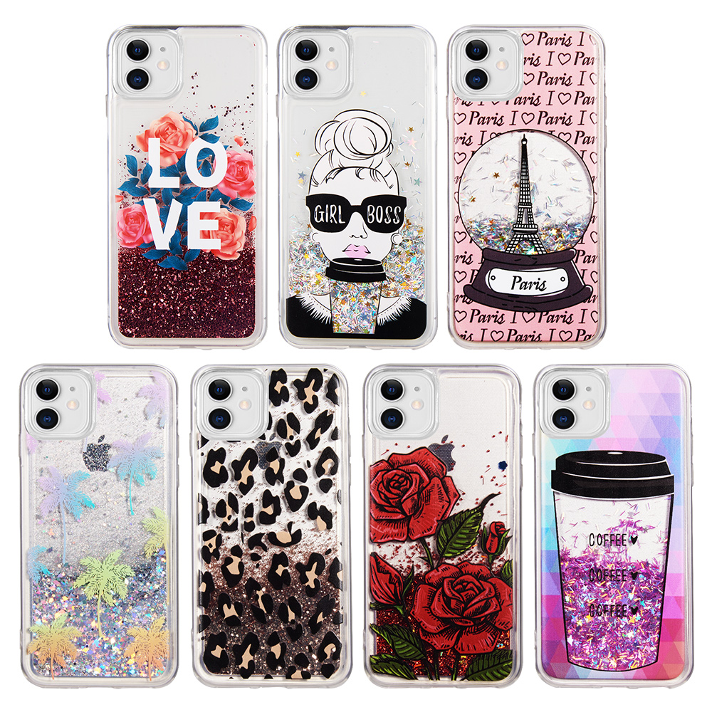 Apple Iphone 11 Case Waterfall Liquid Sparkling Quicksand Tpu Case Girl Boss Cellphonecases Com