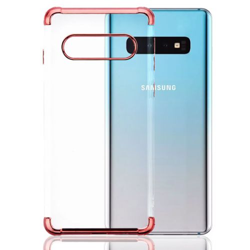 Samsung Galaxy S10 Case, Electroplating Rose Gold/Transparent Clear Klarion TPU Case Cover