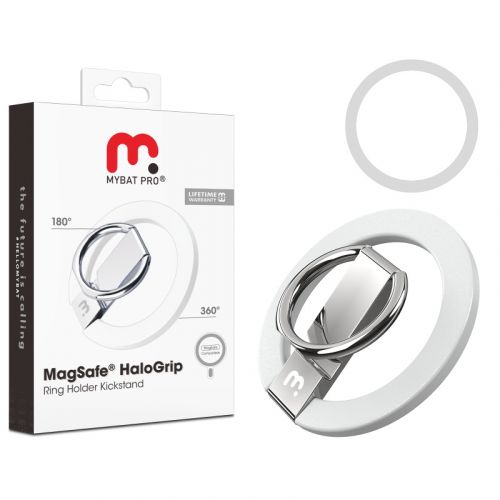 Universal Mybat Pro MagSafe HaloGrip Ring Holder kickstand - White