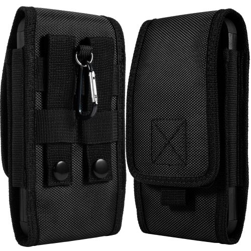 Luxmo #42 Vertical Universal Nylon Pouch With Card Slot - Black