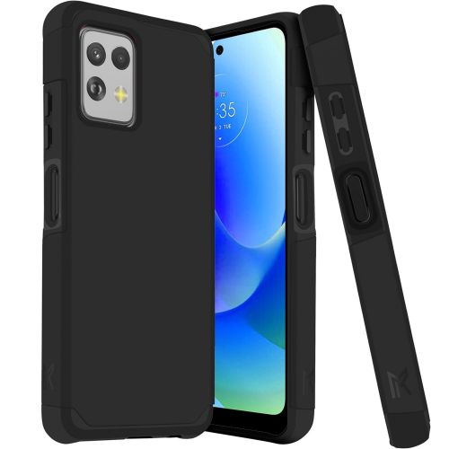 Motorola G POWER 5G (2023) Tough Strong MetKase Hybrid (Magnet Mount Friendly) Case Cover - Black