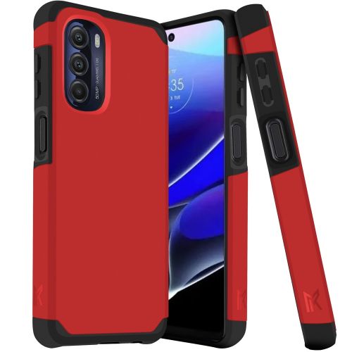 Motorola Moto G Stylus 5g 2022 MetKase Original ShockProof Case Cover - Flame Scarlet