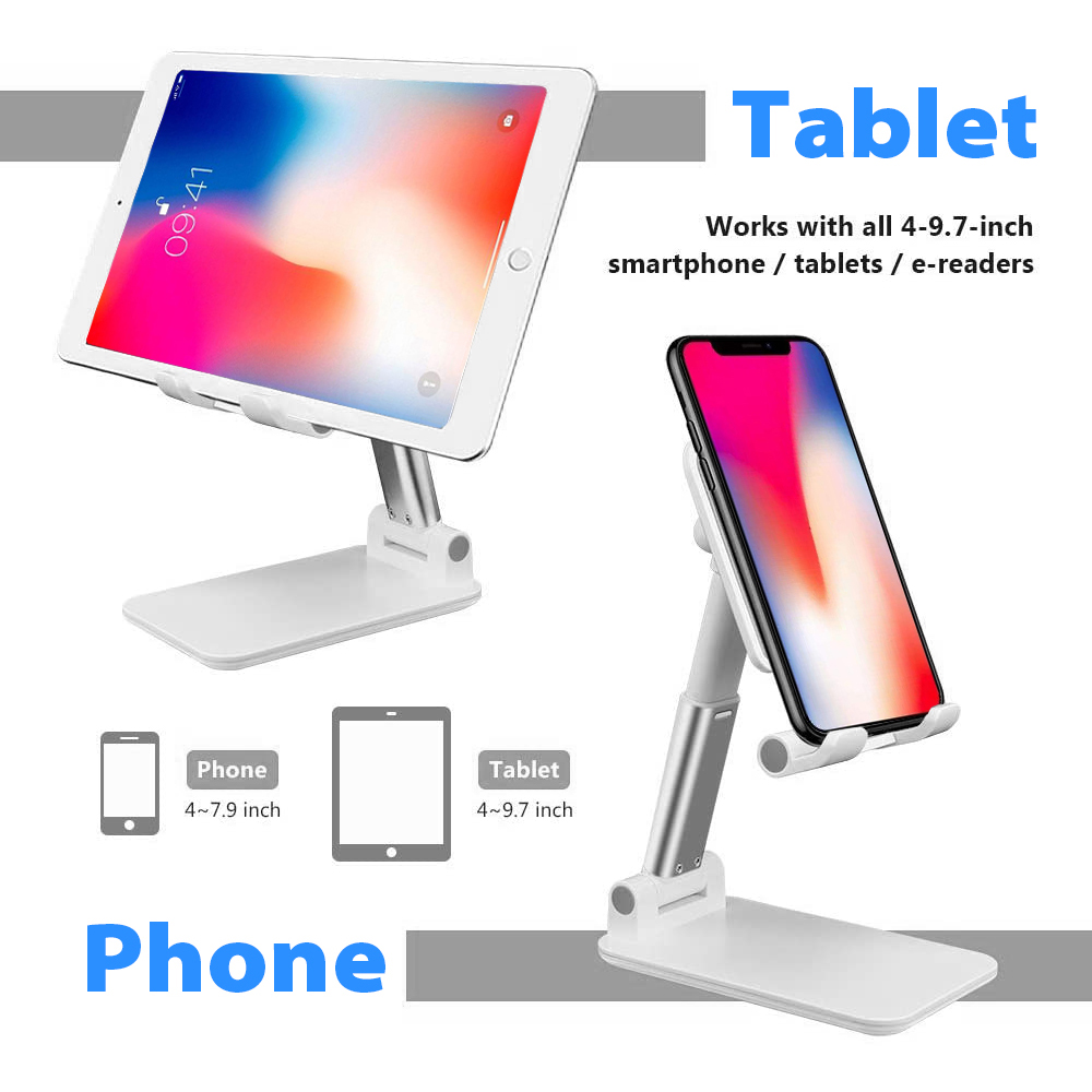 Adjustable Folding Desktop Phone Stand With Anti-Slip Base 