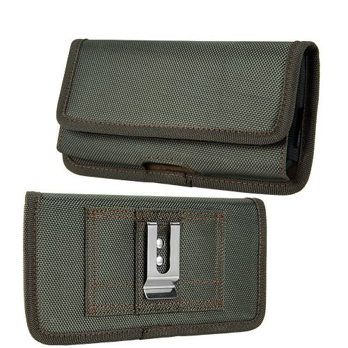 Nylon Universal Horizontal Pouch With Dual Credit Card Slots - Midnight Green