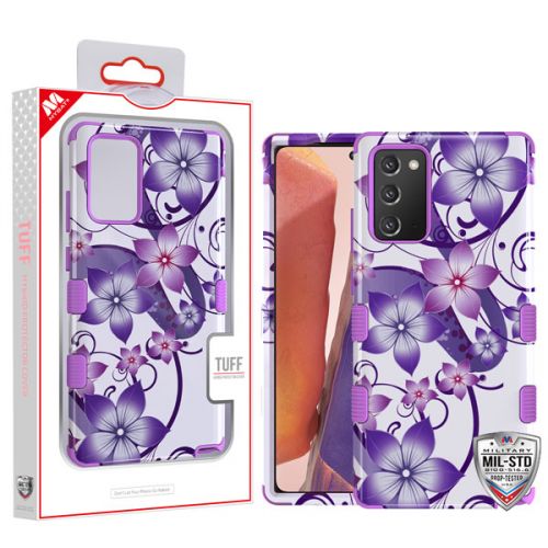 Samsung Galaxy Note 20 (6.4) Case, Purple Hibiscus Electric Purple TUFF Hybrid Case [Military-Grade Certified]