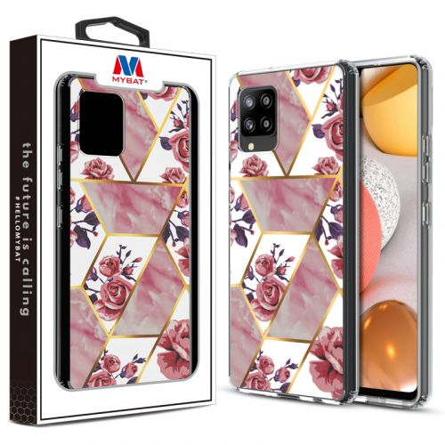 Samsung Galaxy A42 5G Case, MyBat Fusion Case Cover Electroplated Roses Marbling