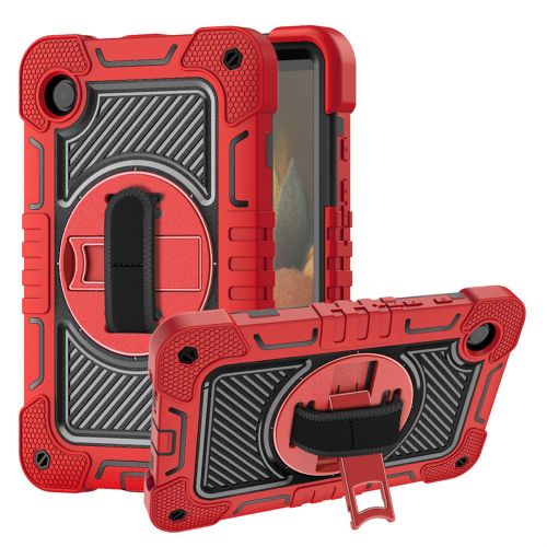 Hand, Shoulder, Pencil & Stand Case, Samsung A9 8.7inch 3in1 Multi-Functional Tablet Case - Red