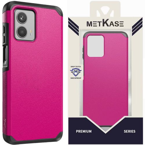 Motorola Moto G 5G (2023) METKASE (Original Series) Tough Strong Shockproof Hybrid in Slide-Out Package - Hot Pink