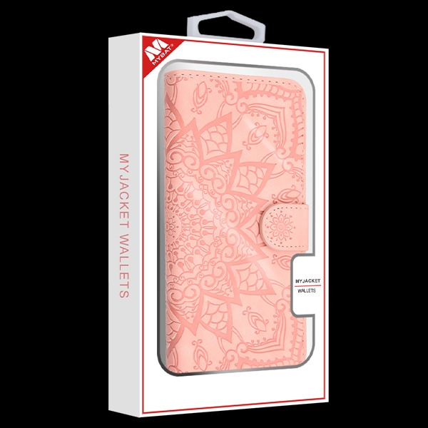 Apple iPhone 11 Pro Wallet, Pink 3D Mandala MyJacket Wallet