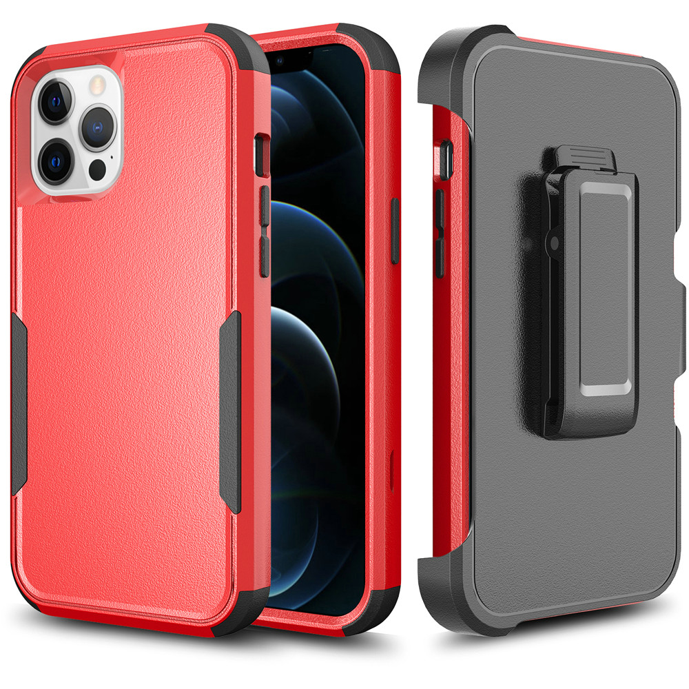 Zizo Bolt Series iPhone 12 Pro Max Tough Case - Red