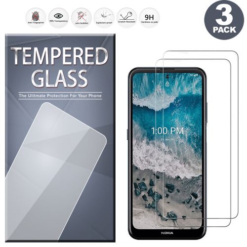 For Nokia X100 [3-Pack] Tempered Glass Screen Protector Clear