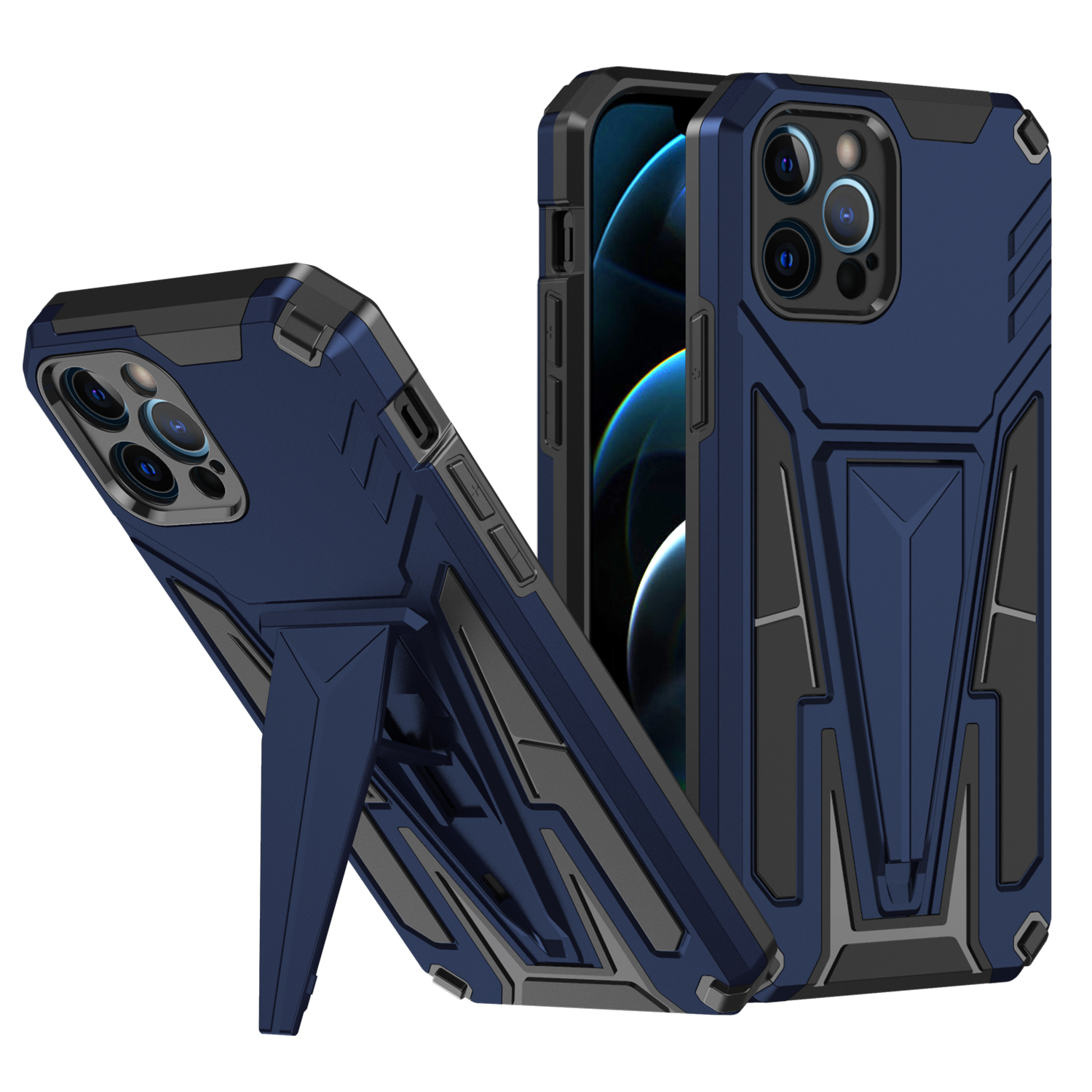Apple iPhone 11 - Alien Design Shockproof Kickstand Magnetic Hybrid Case  Cover - Blue 