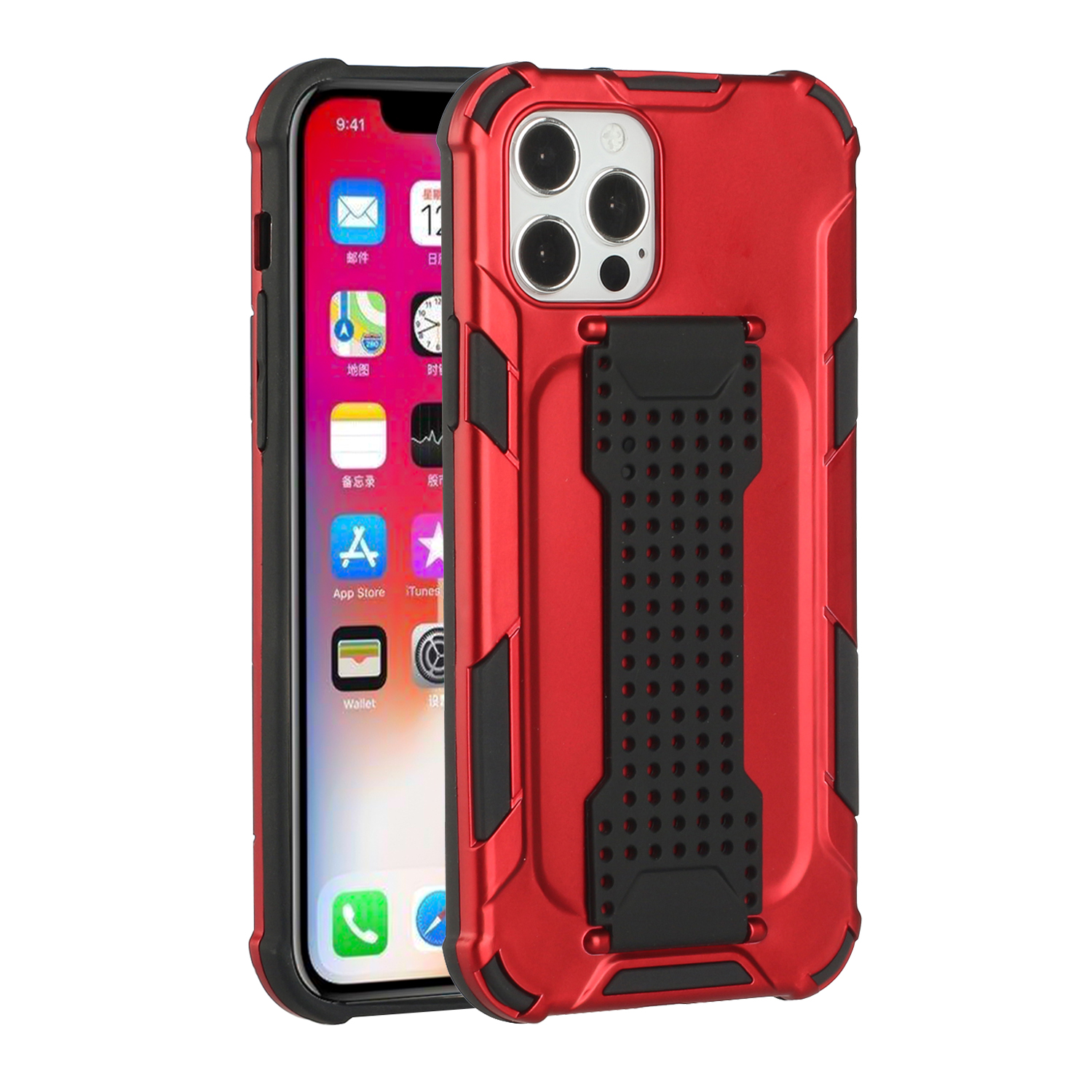 Apple iPhone 12 Case, Hand Strap Easy Carry Tough Shockproof Hybrid ...