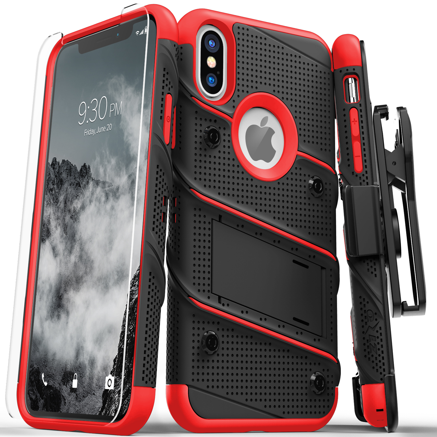 Full Body Military Grade Protection with Carrying Belt Clip | 2-in-1 Screen Protector & Holster Case AlphaCell Cover Compatible with iPhone 7/8 NOT Plus Protective Drop-Proof Shock-Proof