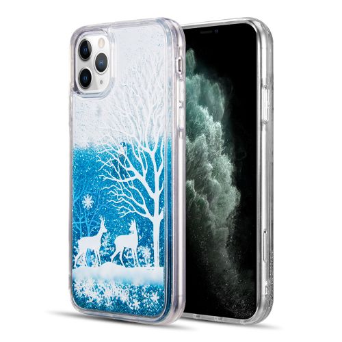 Apple iPhone 13 Pro Max 6.7 - Luxmo Waterfall Fusion Liquid Sparkling Quicksand Case - Oh Deer