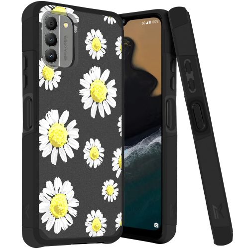 Nokia G400 5g Tough Strong MetKase Hybrid (Magnet Mount Friendly) Case Cover - Chamomile Flowers