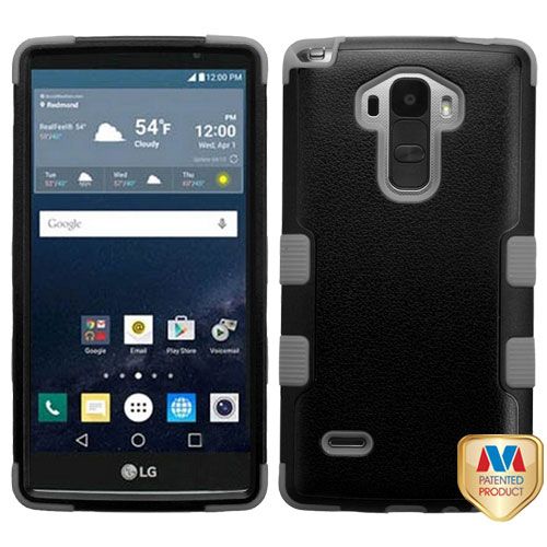 LG G Stylo LS770 / G4 Stylus Case, Natural Black/Iron Gray TUFF Hybrid Phone Case Cover