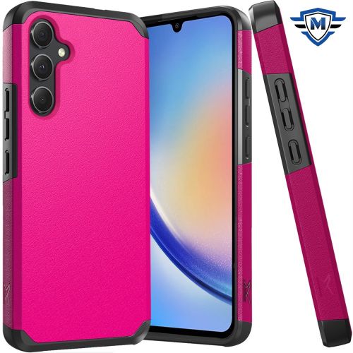 Samsung A35 5g METKASE (Original Series) Tough Strong Shockproof Hybrid in Slide-Out Package - Hot Pink