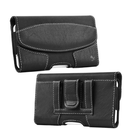 Luxmo #19 Universal Horizontal Suede Leatherstyle Pouch - Black