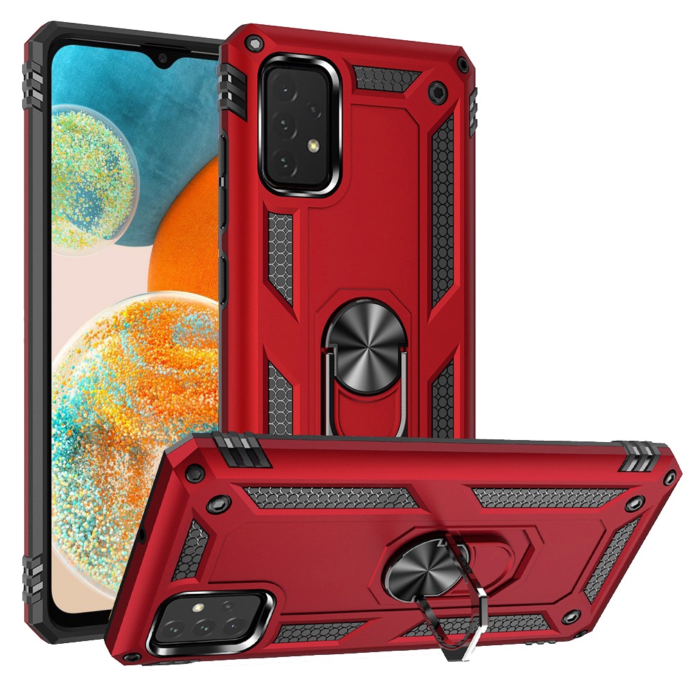 Samsung A23 5G Ring Magnetic Kickstand Hybrid Case Cover - Red ...