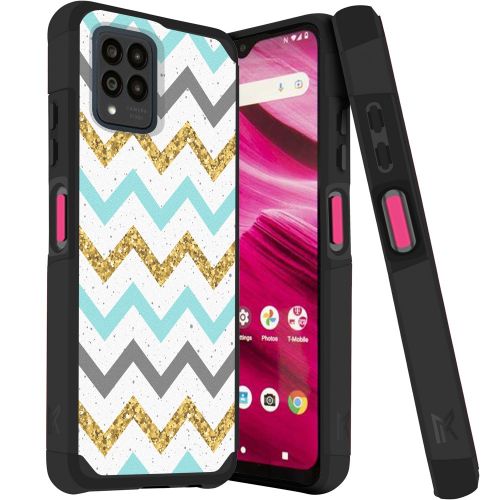 Revvl 6 Pro 5G Tough Strong MetKase Hybrid (Magnet Mount Friendly) Case Cover - ZigZag