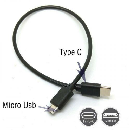 USB 3.1 USB-C Type C to Micro USB Male Cable Short