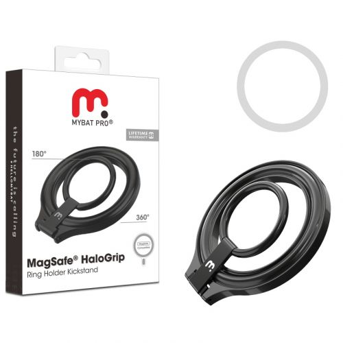 Universal Mybat Pro MagSafe HaloGrip Ring Holder kickstand - Black