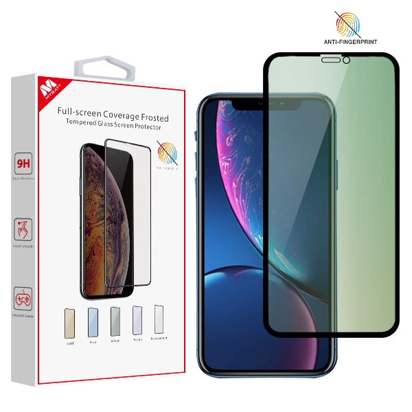 Apple Iphone Xr Screen Protector Full Screen Coverage Frosted Tempered Glass Screen Protector Green Cellphonecases Com