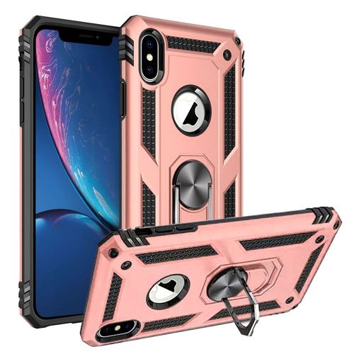 Apple iPhone XR Case, Magnetic Ring Slim ShockProof Hard TPU Case Hybrid Case Rose Gold