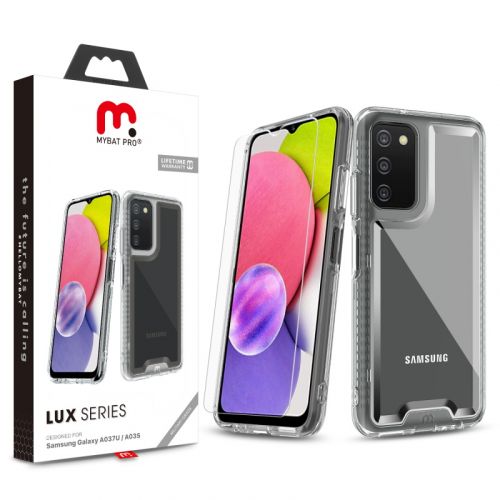 Samsung Galaxy A03s MyBat Pro Lux Series Case with Tempered Glass - Clear