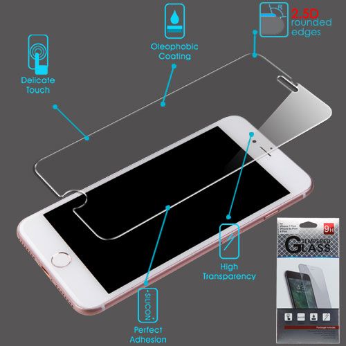 Apple iPhone 8 Plus Screen Protector, Tempered Glass Screen Protector