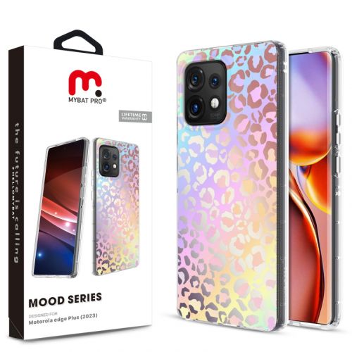 Motorola edge Plus (2023) Case, Motorola 2023 edge Plus MyBat Pro Mood Series Case - Holographic Leopard