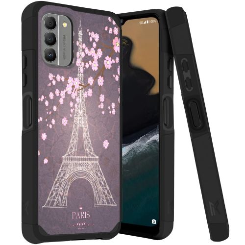 Nokia G400 5g Tough Strong MetKase Hybrid (Magnet Mount Friendly) Case Cover - Eiffel Tower