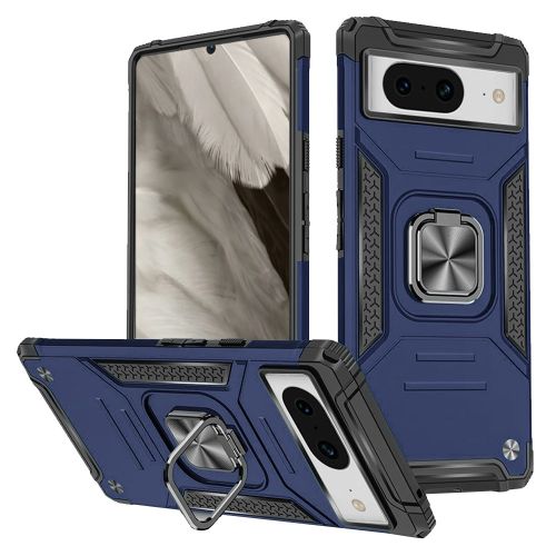 Google Pixel 8 5G Robust Magnetic Kickstand Hybrid Case Cover - Blue