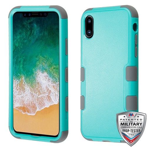 Apple iPhone X Case, Natural Teal Green/Iron Gray TUFF Hybrid Phone Case Cover [Military-Grade Certified]